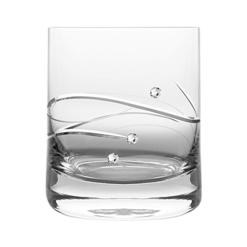 Barski - Handmade Glass - Sparkle - Tumbler Glass - Decorated with Real Crystal Diamonds - Gift Boxed - 10.5 oz. - Made in Europe - Set of 4 - Image 4
